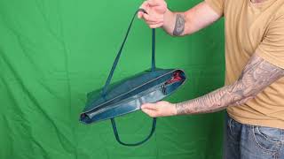 Красива сумка шоппер із натуральної шкіри 22075 Vintage бірюзова