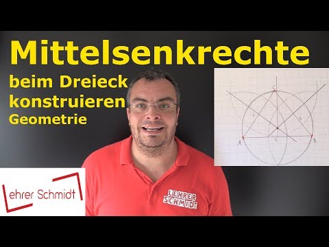 Constructing (drawing) the perpendicular bisector of a triangle | Geometry | Mathematics | Lehrer...