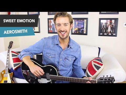 Sweet Emotion Guitar Tutorial - Aerosmith - Rock Guitar Lesson All Riffs