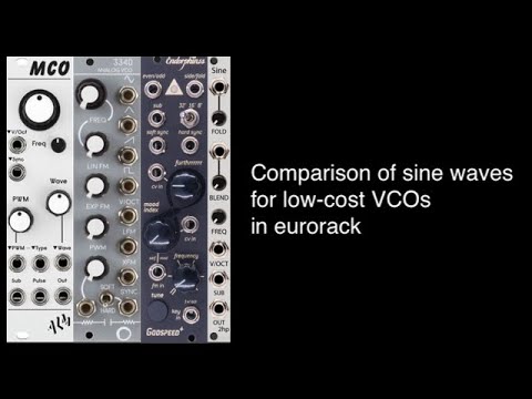 Comparison of sine waves for low-cost VCOs in Eurorack (Headphones recommended)