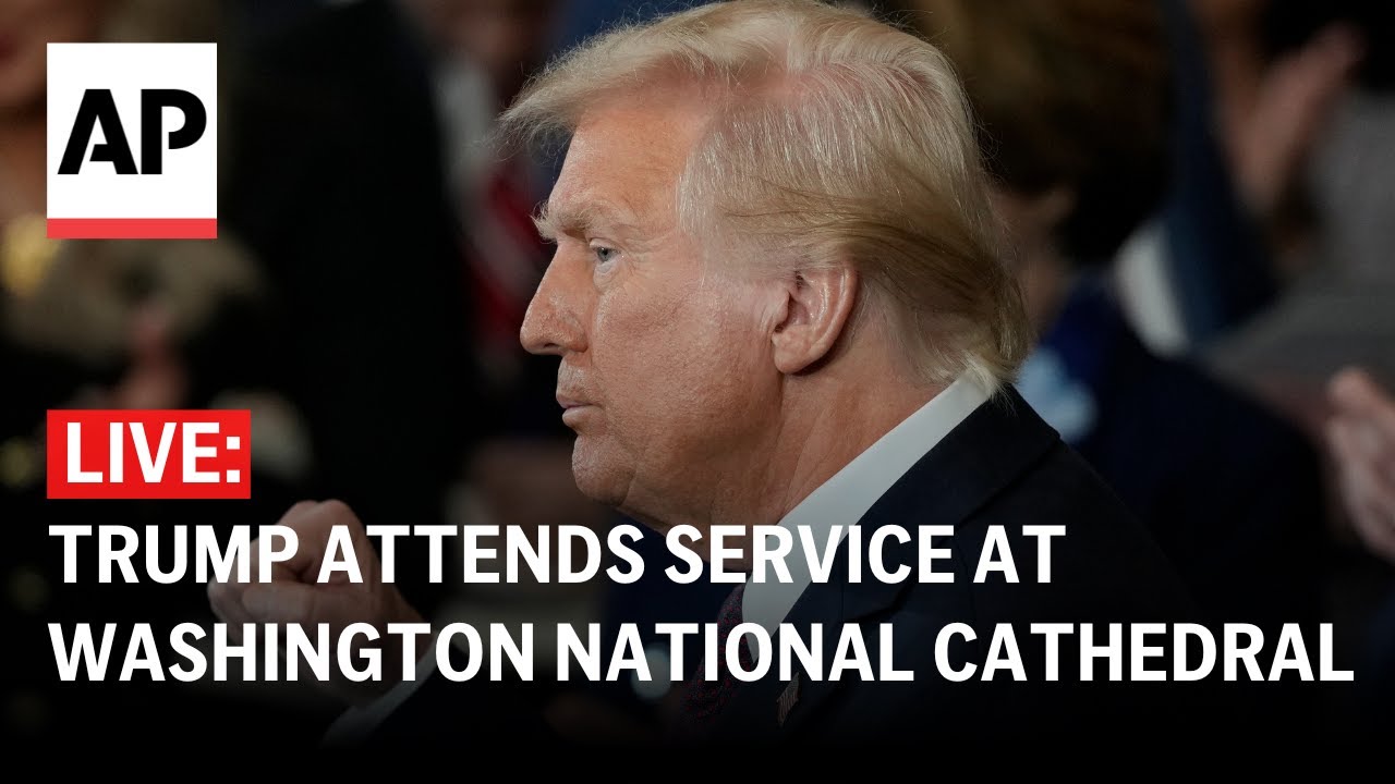 LIVE: Trump attends prayer service at Washington National Cathedral