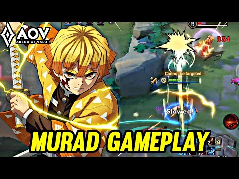 AOV : MURAD/ZENITSU GAMEPLAY | KAMINARI KOKYU - ARENA OF VALOR LIÊNQUÂNMOBILE ROV