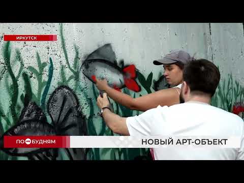 Технологический мост над Ушаковкой в Иркутске стал новым арт-объектом