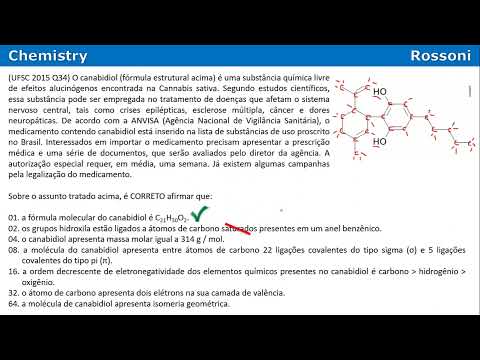 UFSC 2015 Q34 - Canabidiol