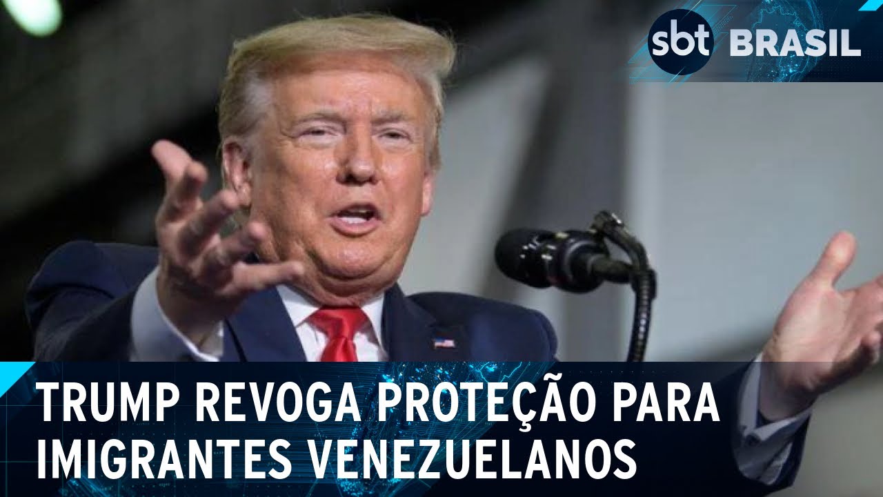 Trump revoga proteção para venezuelanos; “Sacos de lixo”, diz secretária | SBT Brasil (29/01/25)