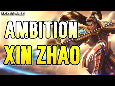 SSG Ambition plays Xin Zhao jungle - Korean SoloQ patch 7.22