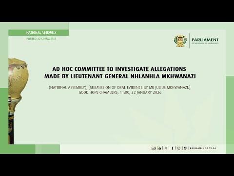 Ad Hoc Committee to Investigate Allegations made by Lieutenant General Mkhwanazi, 22 January 2026