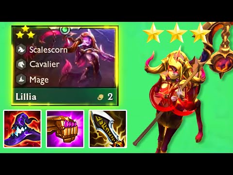 3-Star Lillia Full Crit AP Carry | Blue Battery + Mage active | TFT Set 7