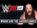 Where are the locker codes in WWE 2K19