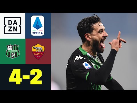 Caputo-Doppelpack! Sassuolo überrumpelt die Roma: Sassuolo - AS Rom 4:2 | Serie A | DAZN Highlights
