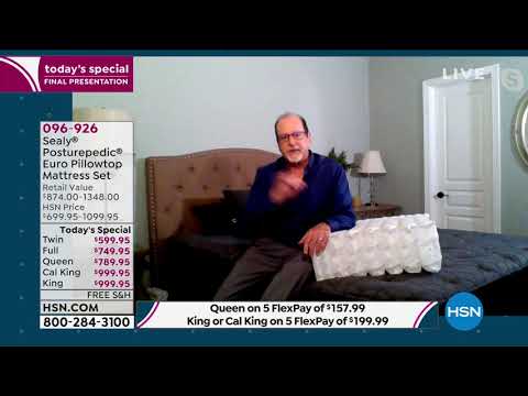 Sealy Posturepedic Hamilton Plush Euro Pillowtop Full...