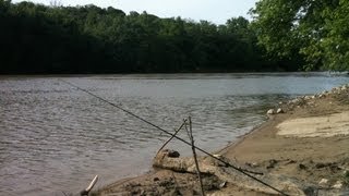 preview picture of video '1st Fish Caught in a Indiana River - White River Channel Catfish - Worthington, Indiana'