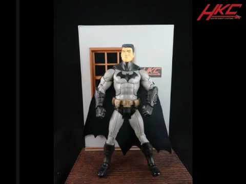 Custom ARKHAM CITY BATMAN V1 with cloth cape and alternate Bruce Wayne head by HKC