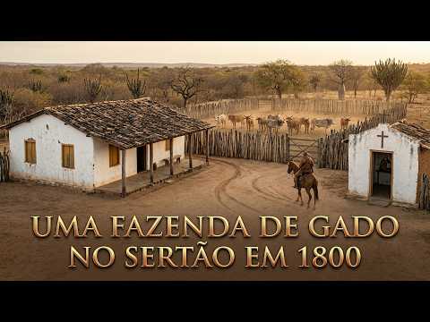 Assim Era a Vida Dentro de uma Fazenda de Gado no Sertão Nordestino em 1800 | Reconstrução com IA