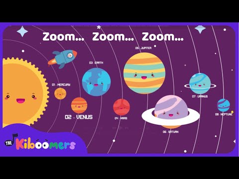 Planets Song | Zoom Zoom Zoom. We're Traveling Around the Sun | The Kiboomers