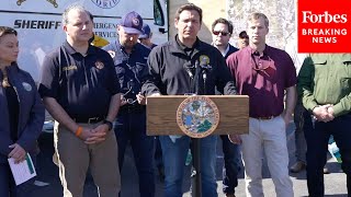 Gov. Ron DeSantis Visits Bay County, Florida, After It Suffers Wildfires
