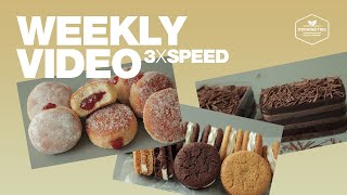#45 일주일 영상 3배속으로 몰아보기 (베이크드 도넛, 샌드 쿠키, 초콜릿 박스 케이크) : 3x Speed Weekly Video | 4K | Cooking tree