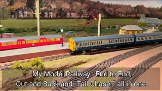 194. My Model Railway. End to End, Out and Back and “Tail Chaser” all in One!