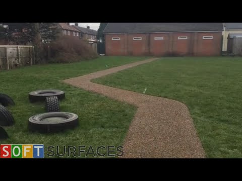 Rubber Mulch Daily Mile Track Installation in Leeds, West Yorkshire | Daily Mile Track for Schools