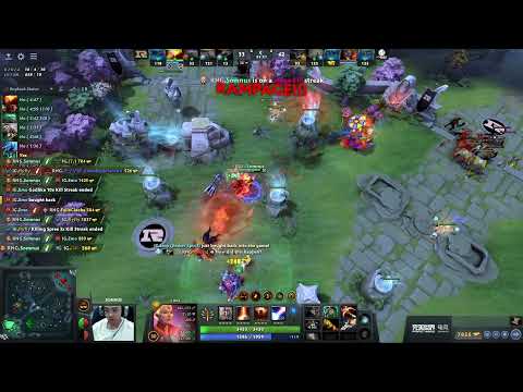 Insane 5 hp Rampage by Somnus Dota| Lina Machinegun build and Clutch satanic to win #Somnus #Rampage
