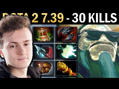 Nature's Prophet Gameplay Miracle with 30 Kills and Pike - Dota 7.39