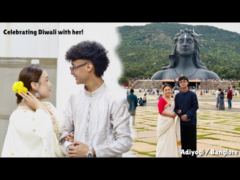 Celebrating Diwali with Her❤️ / Adiyogi Banglore | Cod Steve 