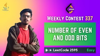 YouTube video '2595. Number of Even and Odd Bits -  JAVA (Weekly Contest 337)'