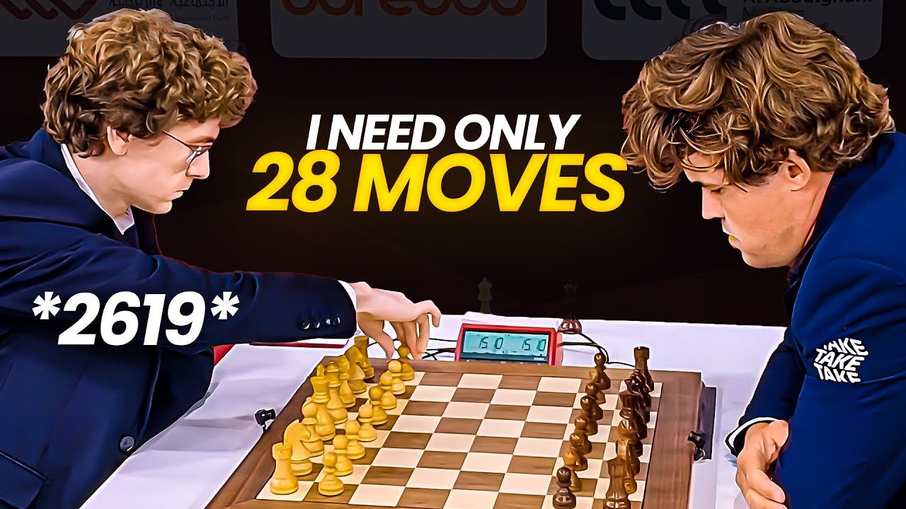 Magnus Carlsen needs just 28 moves to beat 2619-rated GM with Black! | World Rapid 2025
