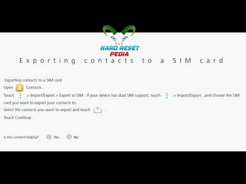 ☑️ HUAWEI Y7 2017 Exporting Contacts To a SIM Card