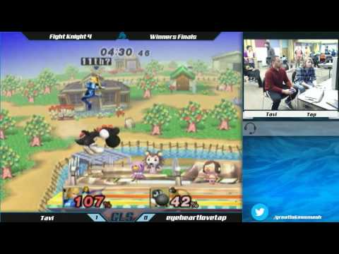 Fight Knight 4 Project M Singles Winners Finals - Tavi (Zero Suit Samus) vs. eyeheartlovetap (Yoshi)