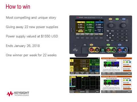 Keysight E36300 Power Supply Contest