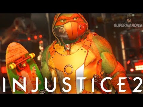 MICHELANGELO GOES ABSOLUTELY CRAZY!! - Injustice 2 "Ninja Turtles" Gameplay Video