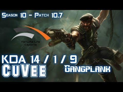 HLE CuVee GANGPLANK vs AKALI Top - Patch 10.7 KR Ranked
