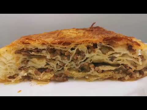 ❤️Delicious börek with minced meat, super tasty and super easy! Burek, pitta, Balkan burek 😍
