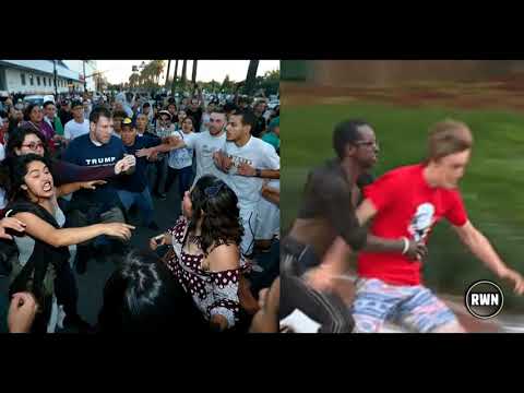 Cops Force 20 Trump Supporters Into Violent Riot