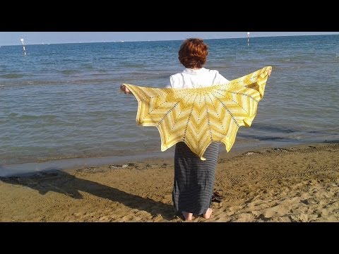 Crochet shawl - Half-round shawl Stellina - Instructions