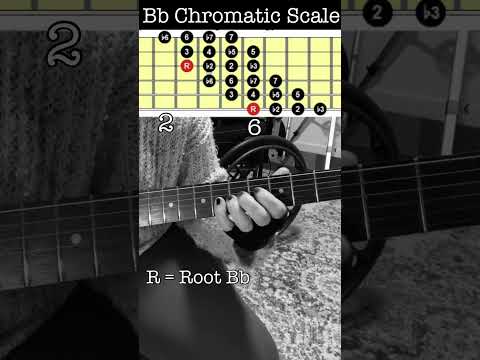 Bb chromatic scale guitar lesson #chromaticscale