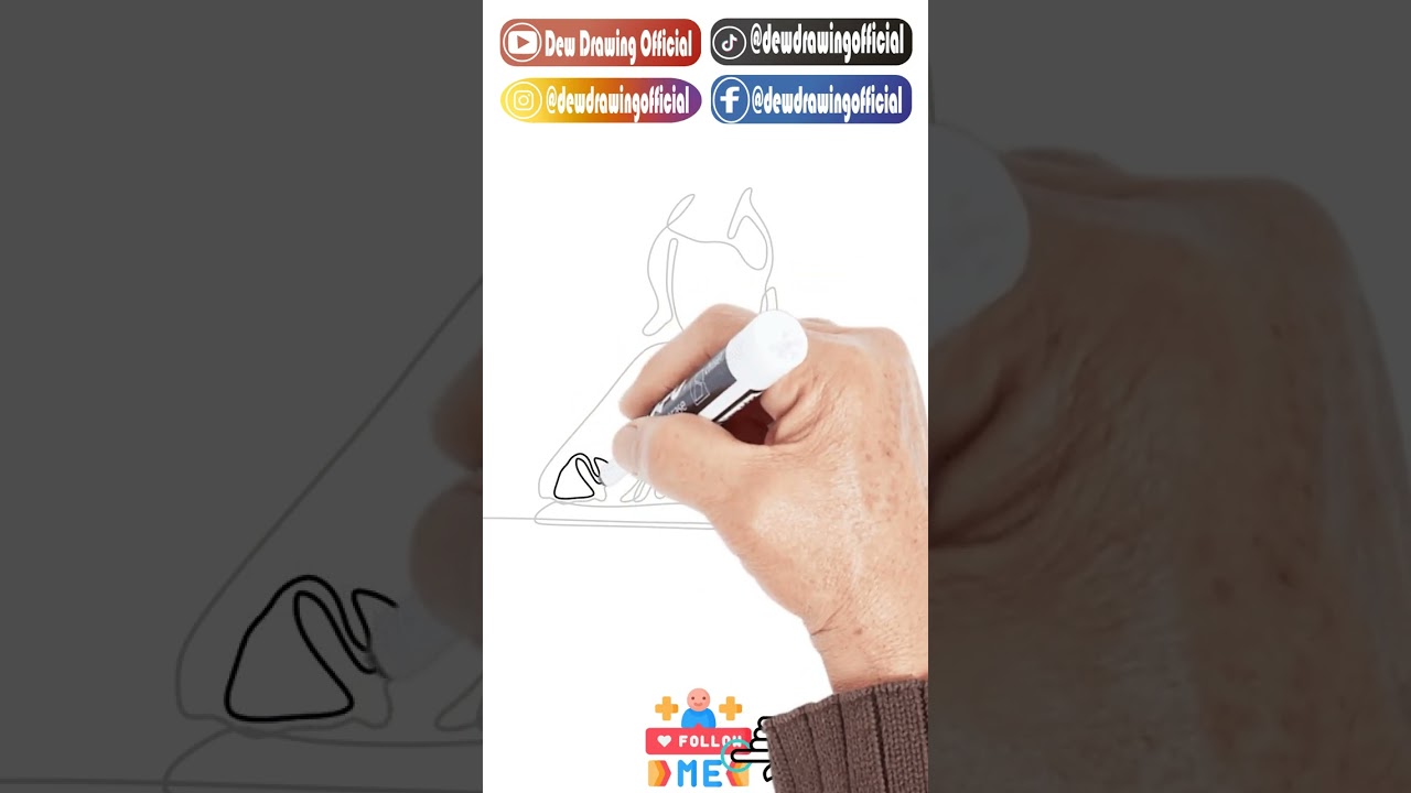 One Line Drawing | Draw A Girl Doing Homework