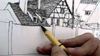 preview picture of video 'Sketch Video #12: Rob Carey Outdoor Sketching: Wollbach #2'