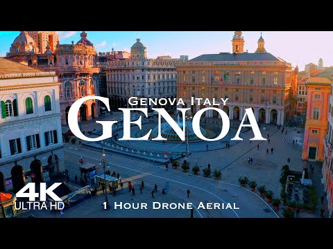 [4K] GENOA 2026 🇮🇹 Genova Drone | 1 Hour Aerial | Cinque Terre Genua Italy Italia