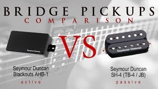 SEYMOUR DUNCAN SH-4 JB vs BLACKOUTS - Active Passive Bridge Pickup Metal Tone Comparison / Review