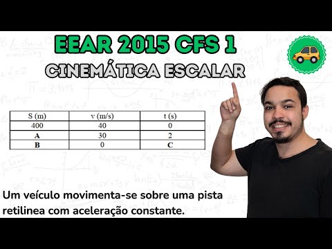 EEAR 2015 - Um veículo movimenta-se sobre uma pista retilinea com aceleração constante.