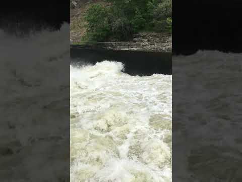 The dam spillway and release was fierce