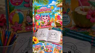 Cute Axolotl Summer Vacation Coloring Book, 40 Fun Beach, Travel and Holiday Adventures |