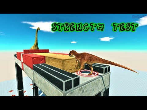 EVERY DINOSAUR STRENGTH DUEL WITH BRACHIOSAURUS animal revolt battle simulator