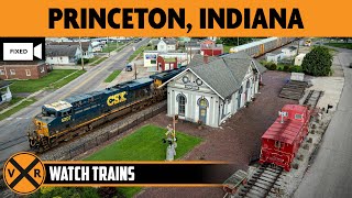 Princeton, Indiana, USA | Virtual Railfan LIVE !