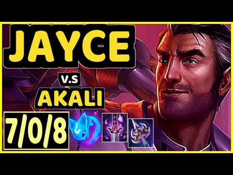 JAYCE vs AKALI - 7/0/8 KDA MID GAMEPLAY - KR Ranked MASTER