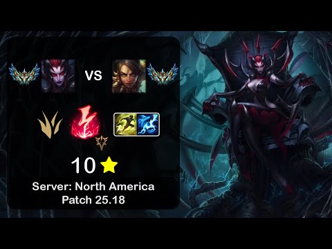 Elise Jungle vs Nidalee - NA Challenger - Patch 25.18