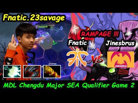 Fnatic vs Team Jinesbrus | 23savage [Faceless Void] RAMPAGE Chengdu Major SEA Qualifier Dota 2