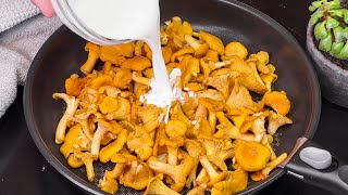 Wenn Sie Pfifferlinge haben, kochen Sie diese wunderbare Julienne! Einfaches und leckeres Rezept